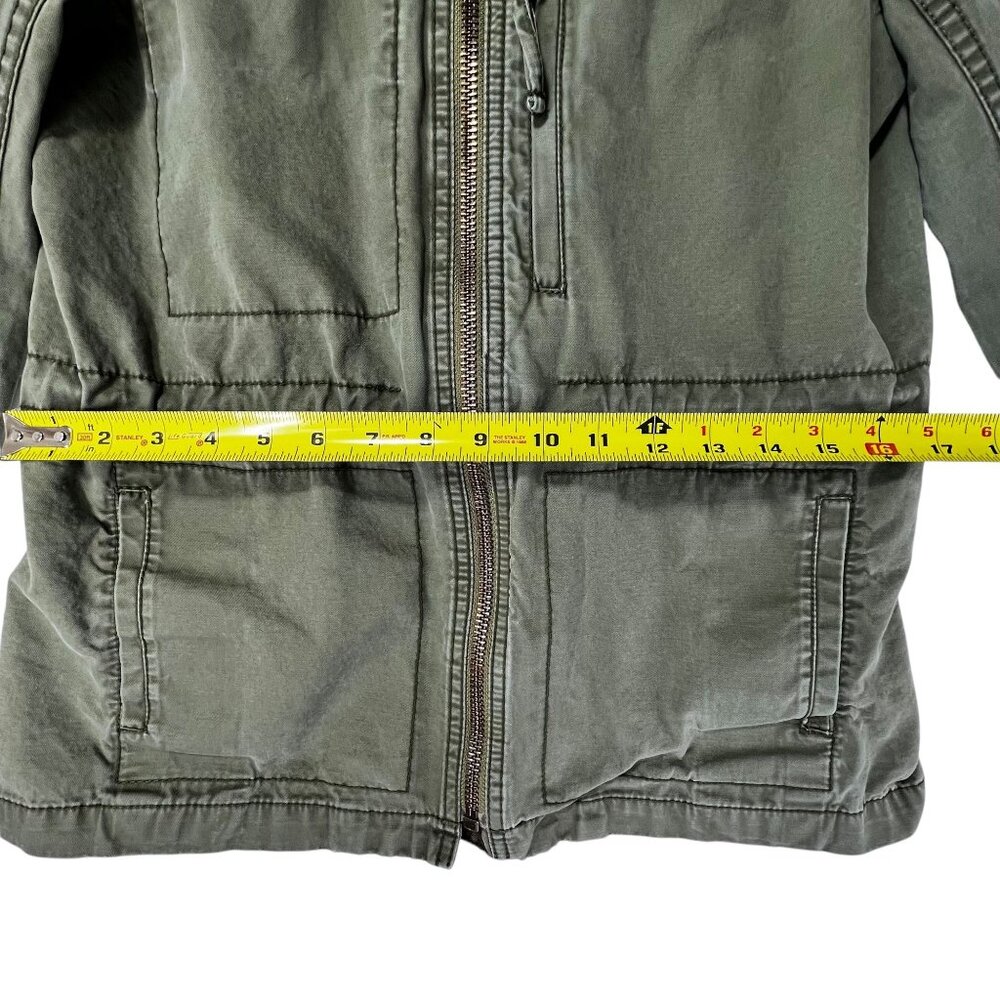 Madewell Olive Green Jacket Full Zip Pockets Womens Med Lightweight Army Style - Picture 12 of 12